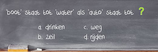 Analogieën oefenen  123test.nl